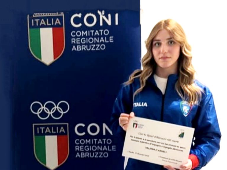 L’atleta reatina Valeria D’Angeli (ASD Kickboxing Team D’Angeli) premiata dal CONI Abruzzo