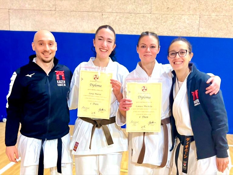 Maria Lang e Michela Carosi sono le prime due cinture nere dell’Associazione Kaizen Karate-Do Rieti