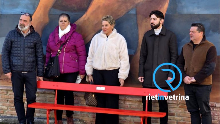Inaugurata la Panchina Rossa di Colli sul Velino
