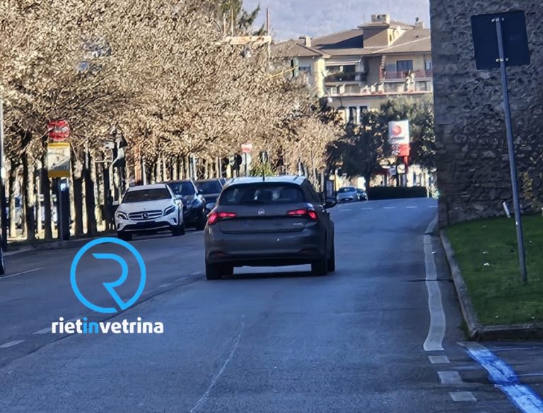 Auto contromano in viale Canali: domenica mattina di follia a Rieti