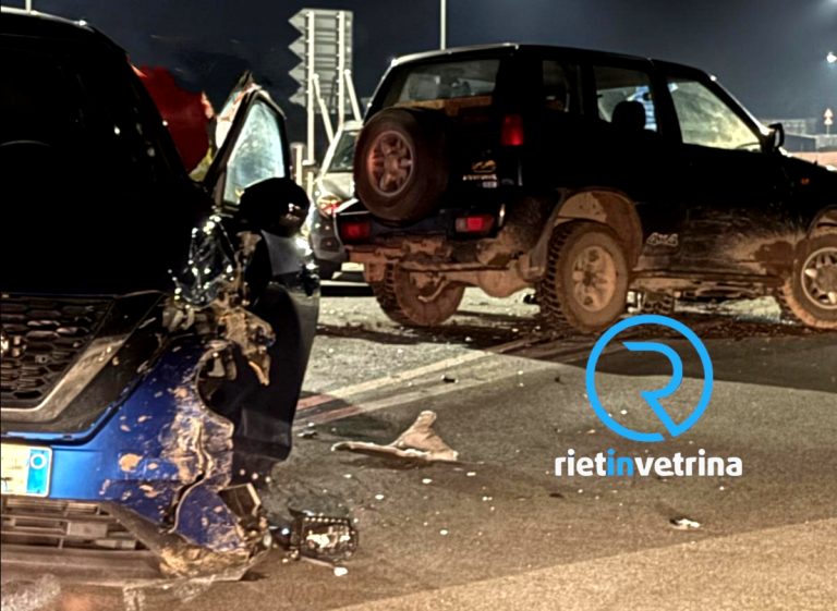 Aggiornamento incidente uscita Rieti – Ovest: non ci sono feriti gravi