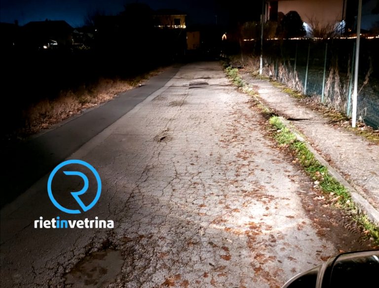 SEI TU IL REPORTER di Rietinvetrina – Simone: “Via Formichetti è al buio da giorni. Così è pericolosa”