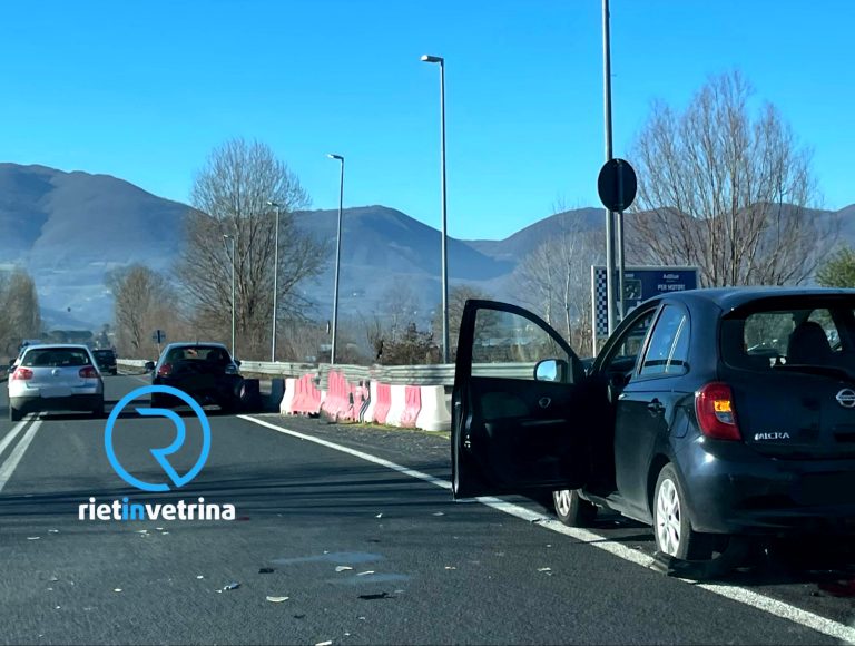 Incidente sulla Rieti – Terni, detriti a terra: due le auto coinvolte
