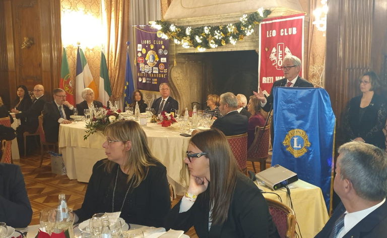Cena di Natale del Lions Club Rieti Varrone. Occasione d’incontro con i Club gemellati di Francia e Portogallo