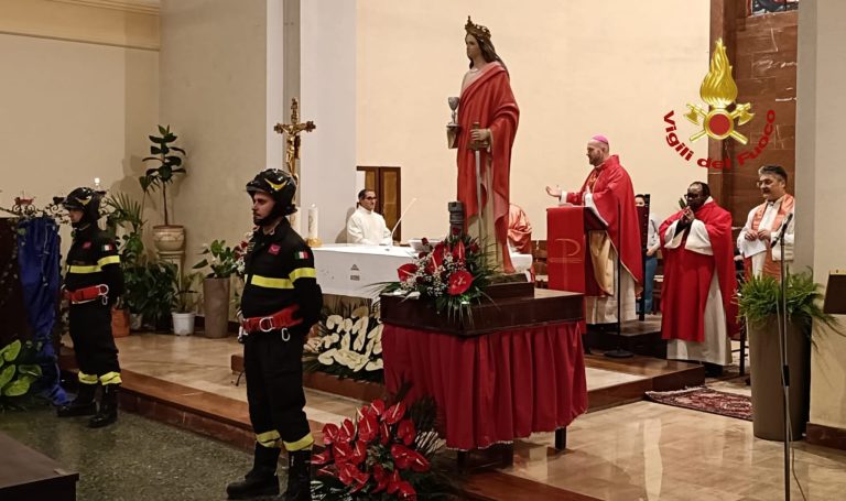 Nella Chiesa di San Michele Arcangelo tenuta Santa Messa in onore di santa Barbara