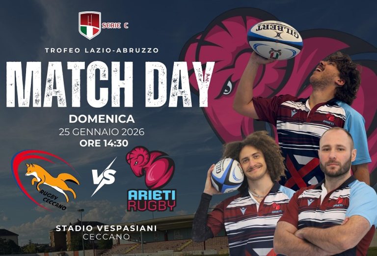 Trasferta per gli Arieti Rugby Rieti contro la Frabaterum Rugby ASD nel secondo incontro valido per il Trofeo Lazio-Abruzzo