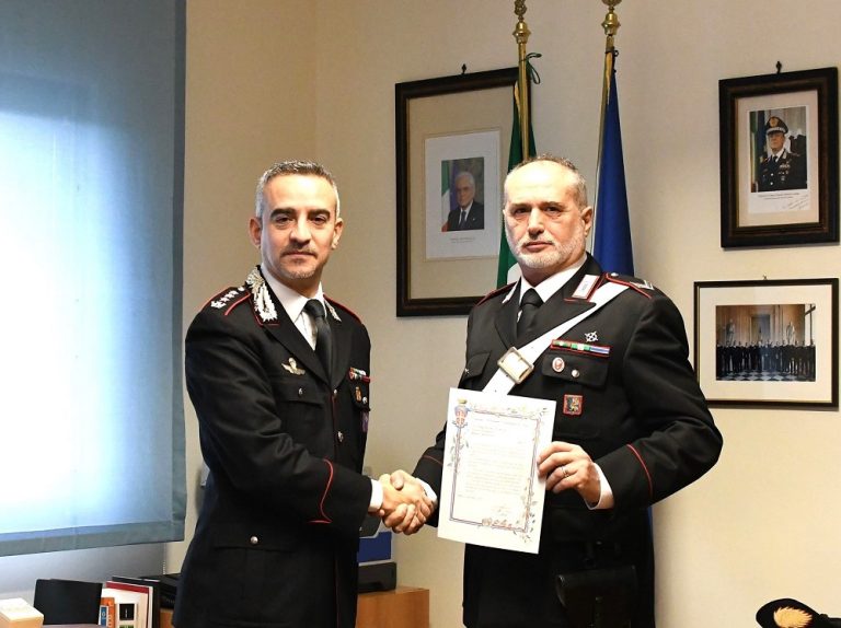 L’Arma Carabinieri di Rieti saluta il brigadiere Antonio Ingrosso per pensionamento