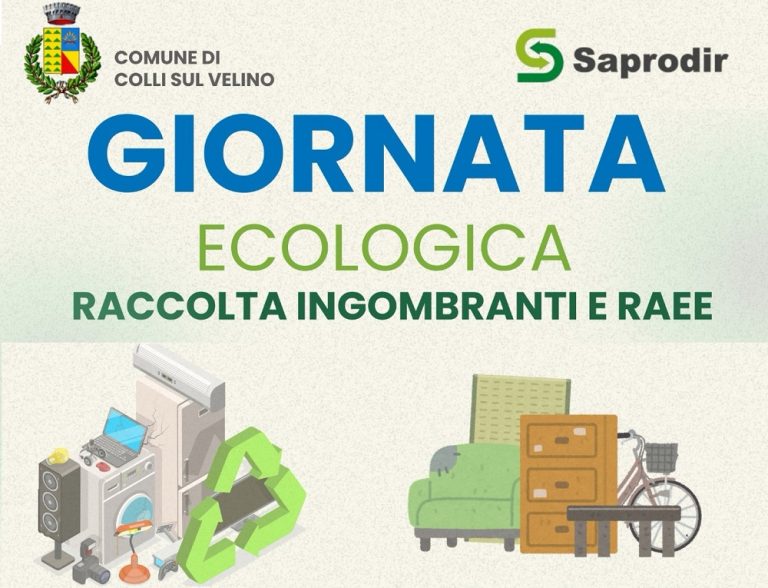 A Colli sul Velino il 5 febbraio Giornata Ecologica per raccogliere RAEE e ingombranti