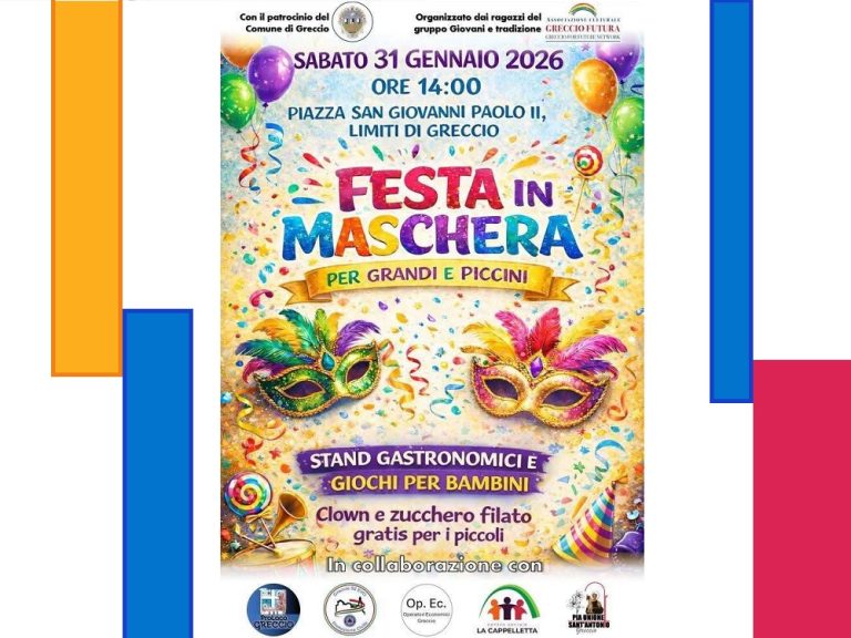 A Limiti di Greccio festa mascherata per grandi e piccoli