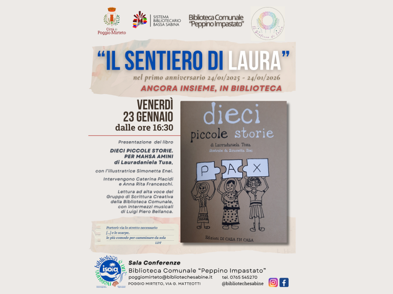 “Il sentiero di Laura”, presentazione alla Biblioteca Peppino Impastato