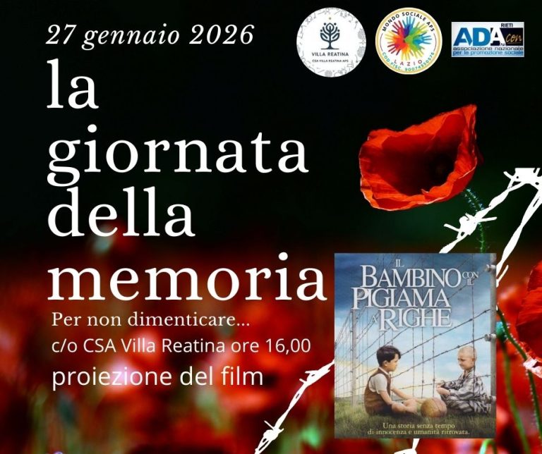 Giornata della Memoria, ADA Con… e Mondo Sociale APS organizzano la proiezione del film “Il bambino con il pigiama a righe”
