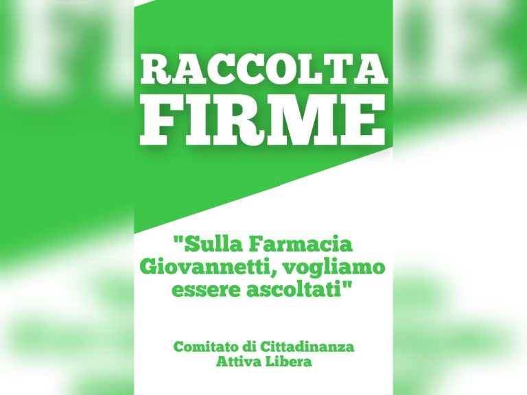 Raccolta firme in favore della Farmacia Giovannetti di Torricella in Sabina