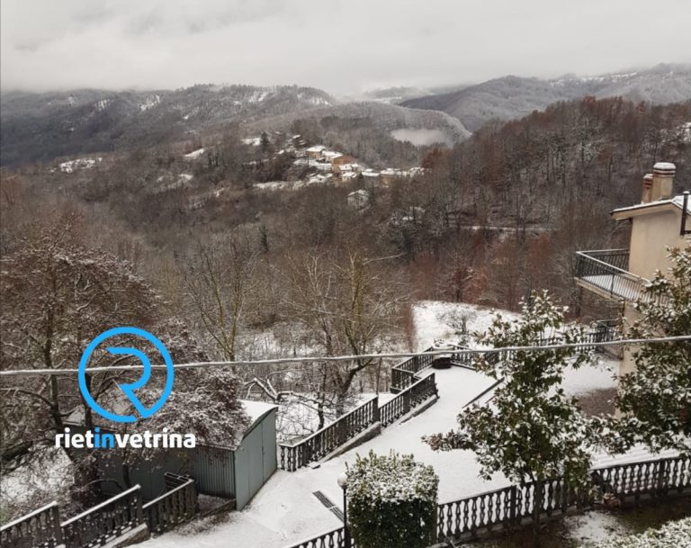 Fiamignano imbiancato. Le immagini da Peschieta