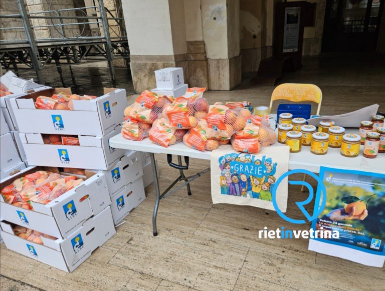 Stamane a Rieti due banchetti AIRC con le Arance della Salute
