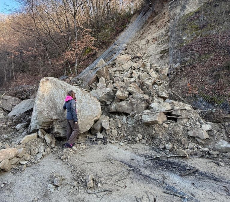 Frana tra Borgo San Pietro e la diga del Salto: sopralluogo della Provincia di Rieti