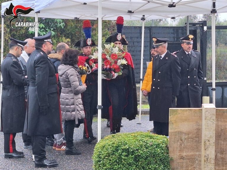 A Passo Corese l’Arma Carabinieri commemora il sacrifico del vice brigadiere Mario Pierangeli