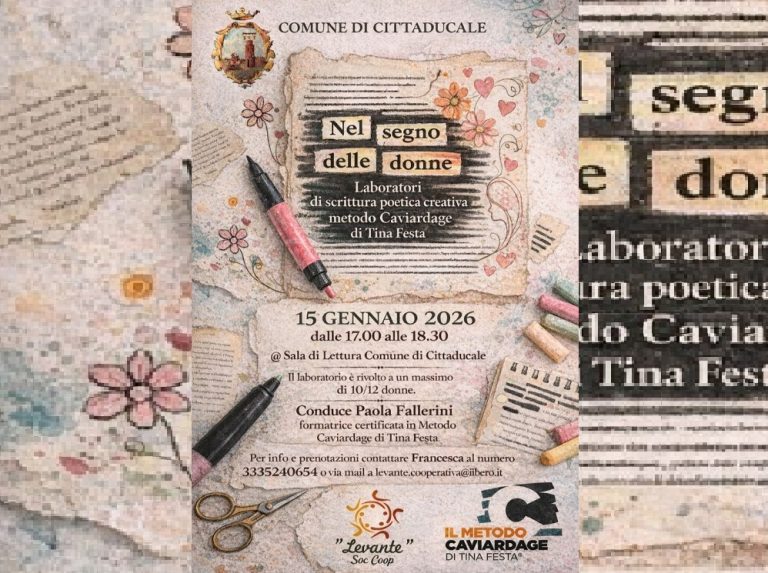 Metodo Caviardage, il 15 gennaio a Cittaducale laboratorio di scrittura poetica creativa