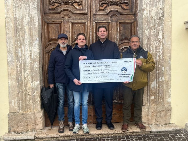 Cantalice, consegnata alla Parrocchia la donazione del ricavato della cena di beneficenza