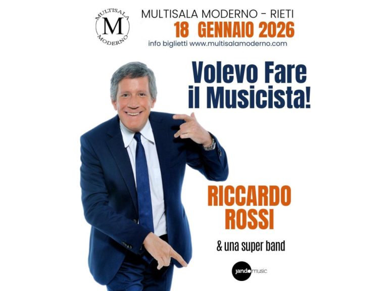 Riccardo Rossi al Multisala Moderno con ironia e i grandi successi di sempre