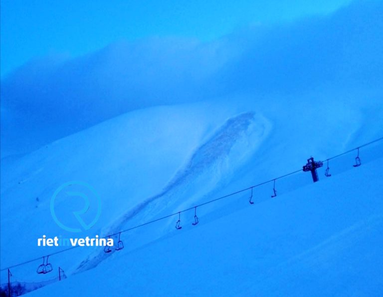 Grossa valanga si è staccata dalla Pista Cinzano sul Monte Terminillo
