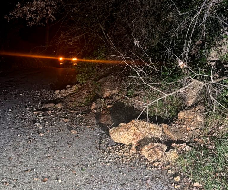 Poggio Nativo, frana in via Vigna della Corte