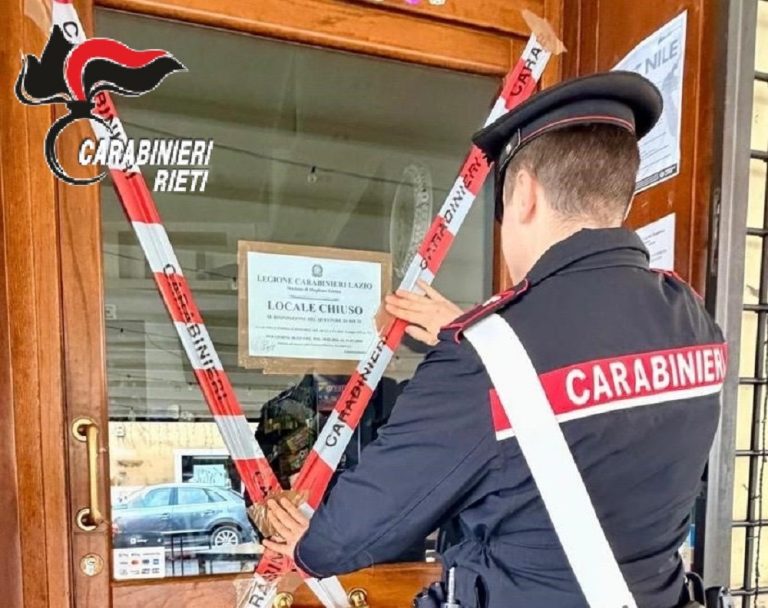 Chiuso temporaneamente un bar per il verificarsi di risse e liti