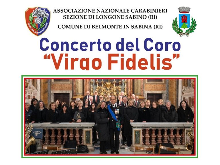 Concerto del Coro Virgo Fidelis, il 14 febbraio in Sabina