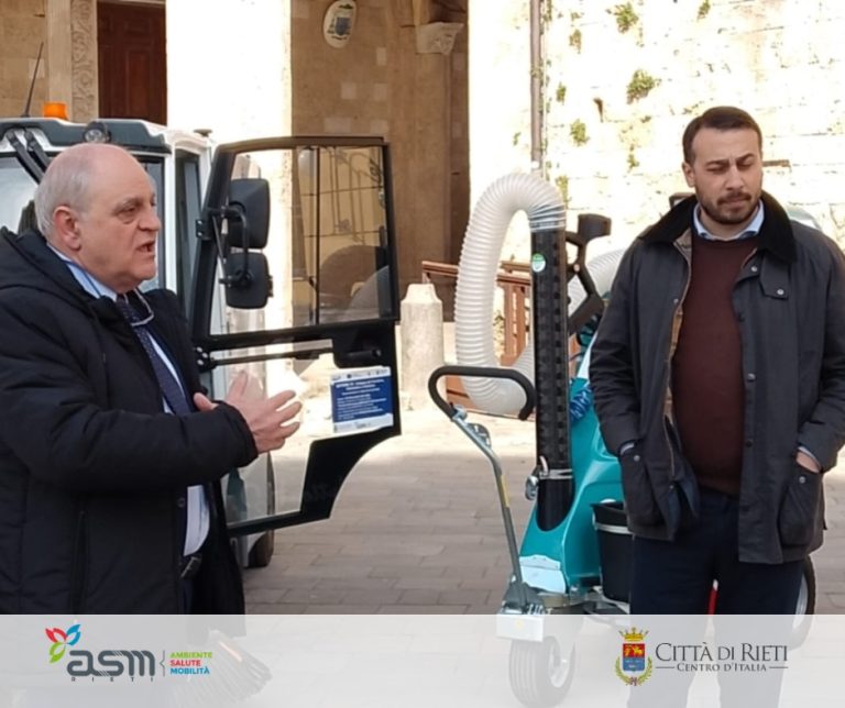 Rieti, nuovi strumenti ecologici per l’igiene urbana: più efficienza e sostenibilità nei servizi