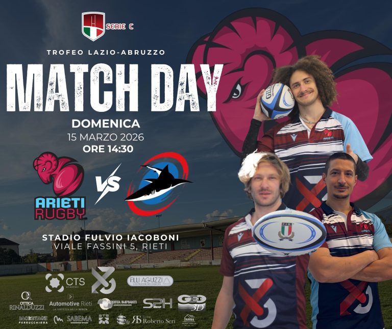 Trofeo Lazio, gli Arieti Rugby Rieti sfidano Pescara