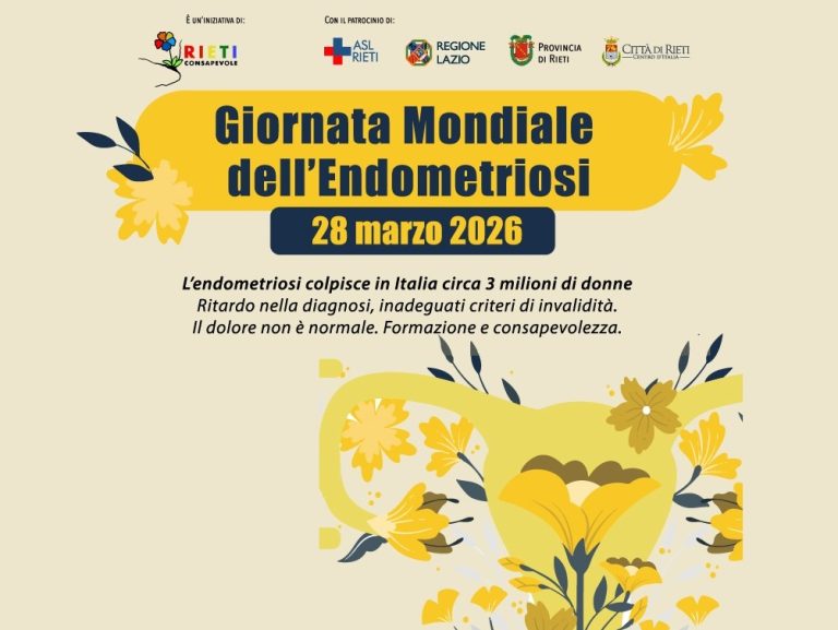 Rieti celebra la Giornata Mondiale dell’Endometriosi con l’evento promosso dal comitato civico Rieti Consapevole