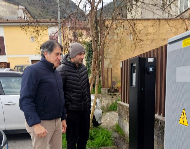 Sopralluogo a Casette per l’installazione di colonnine per la ricarica di auto elettriche