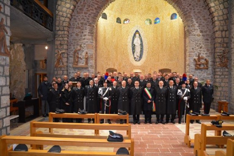 A Greccio celebrata la Santa Messa per il Precetto Pasquale con l’Arma Carabinieri
