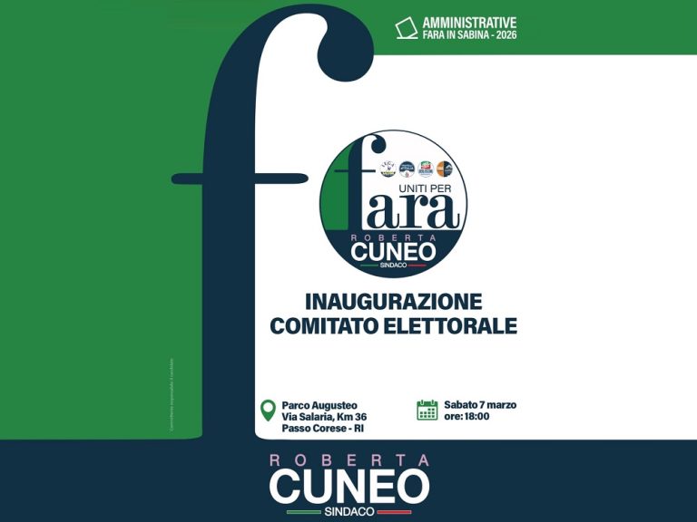 “Uniti per Fara”, sabato 7 marzo al Parco Augusteo inaugurazione del comitato elettorale