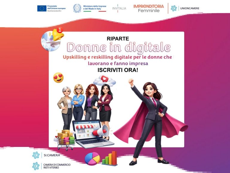 Donne in digitale, riparte la formazione per lavoratrici ed imprenditrici