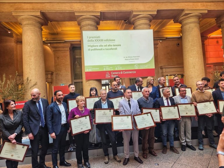 L’olio Sabina DOP di Palombara Sabina trionfa al Premio Roma EVO e vola all’Ercole Olivario