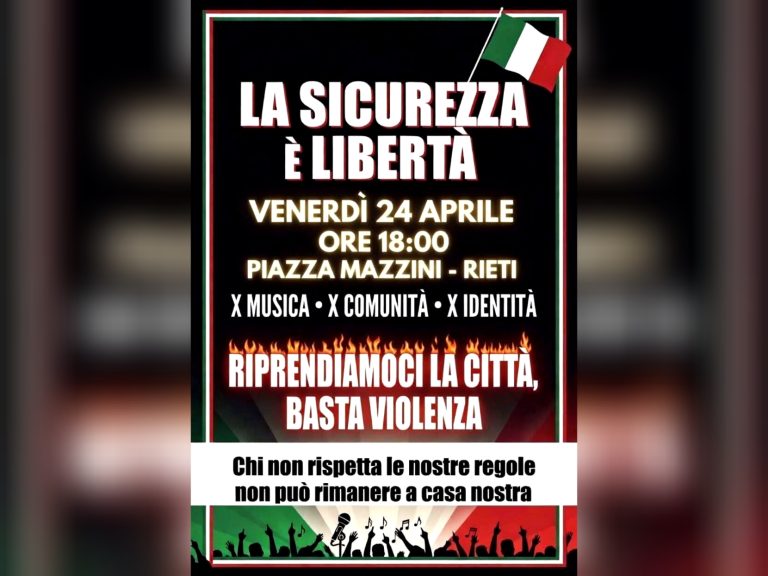 “La sicurezza è libertà – Riprendiamoci la città” il Centrodestra in piazza con Area