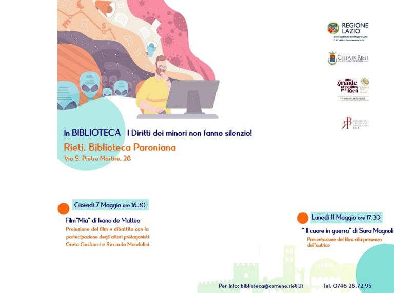 Paroniana, proseguono gli incontri del ciclo “In Biblioteca i diritti dei minori non fanno silenzio”