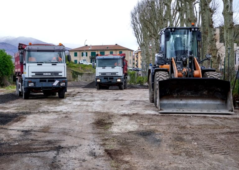 Porta d’Arce, avviati i lavori di realizzazione del nuovo parcheggio da 80 posti gratuiti. Rositani: Prrende forma la strategia complessiva sulla sosta”