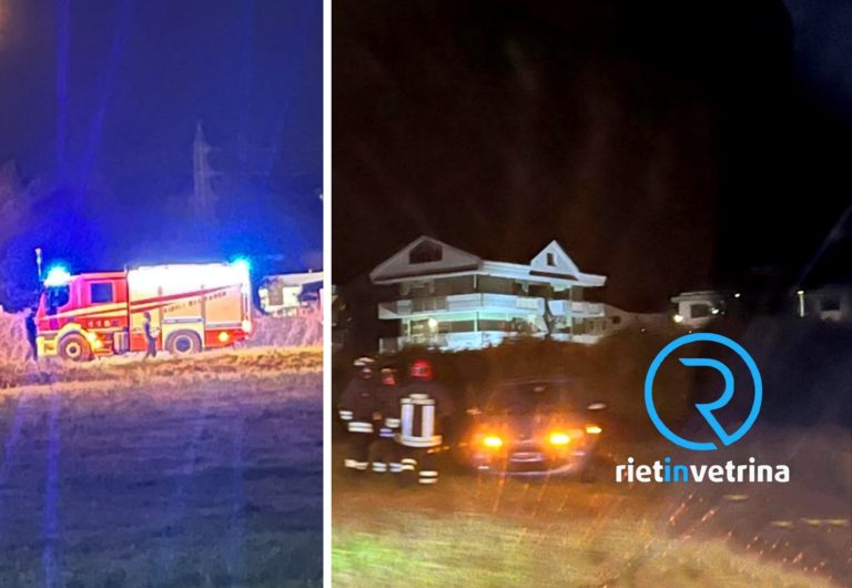 Auto esce di strada in via Di Fazio e finisce nei campi adiacenti