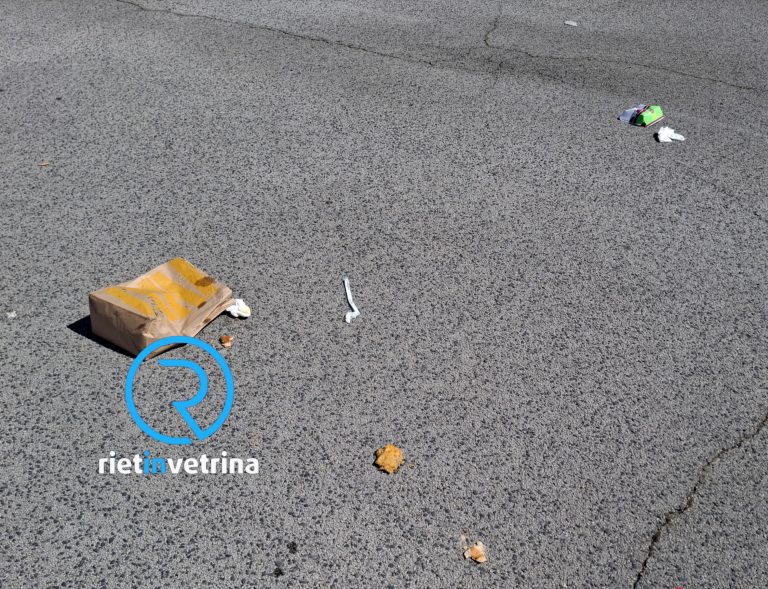 SEI TU IL REPORTER di Rietinvetrina – “Le persone mangiano e gettano i rifiuti in strada”