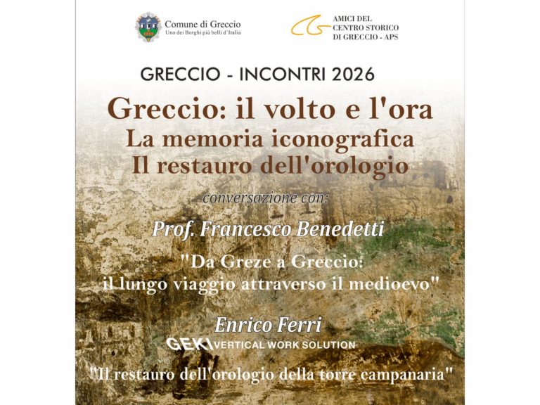 Greccio: le sue mura, il suo orologio. Incontro culturale sabato 18 aprile