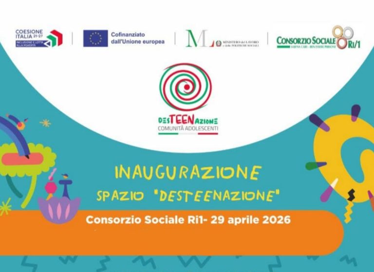 Desteenazione, il 29 aprile inaugurazione dello spazio per giovanissimi