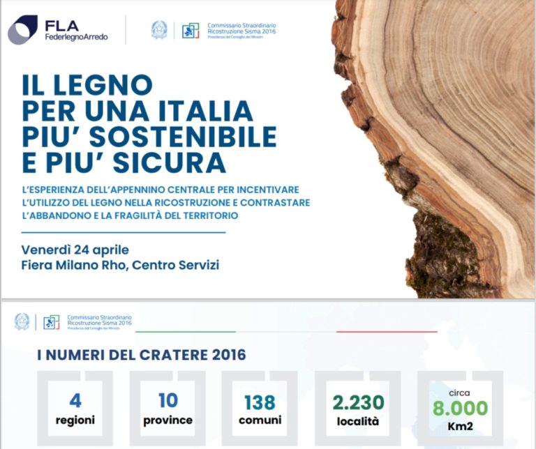 Filiera del legno, al Salone del Mobile risultati e prospettive per un Appennino centrale più sicuro e sostenibile