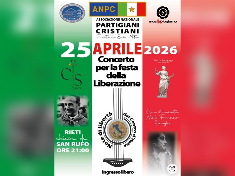 A Rieti “Note di libertà dal Centro d’Italia”