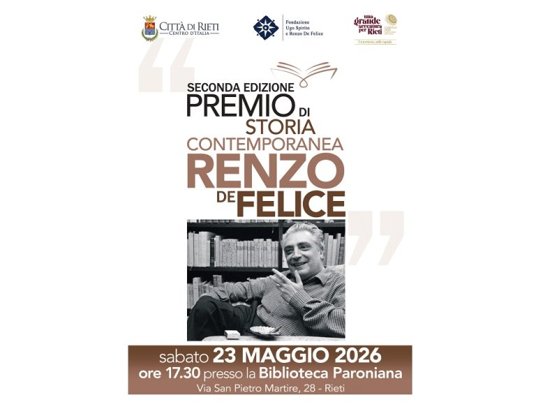 Premio De Felice 2026, il 23 maggio la premiazione del vincitore Fulvio Conti con: “Massoneria e Fascismo, dalla Grande Guerra alla messa al bando delle logge”