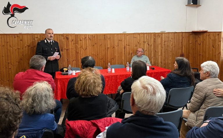 Campagna informativa prevenzione furti e truffe: i Carabinieri incontrano i cittadini di Contigliano