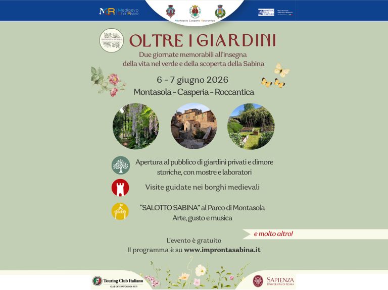Il 6 e 7 giugno 2026 due giornate gratuite alla scoperta della Sabina