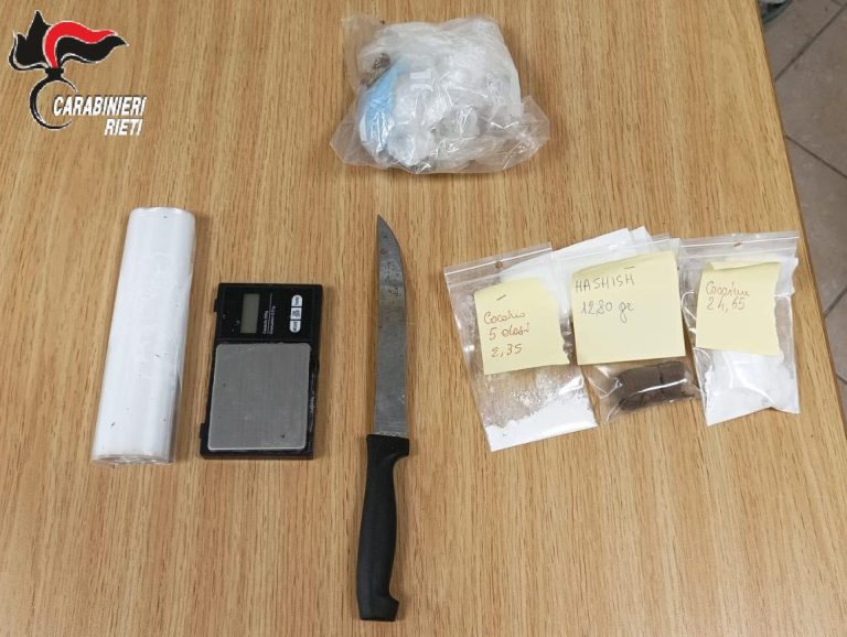 Eroina, cocaina e hashish nel boschetto dello spaccio di un marocchino