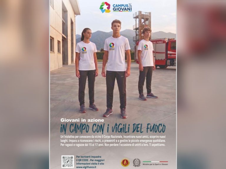 Campus giovani con i Vigili del Fuoco, bando e domande disponibili online