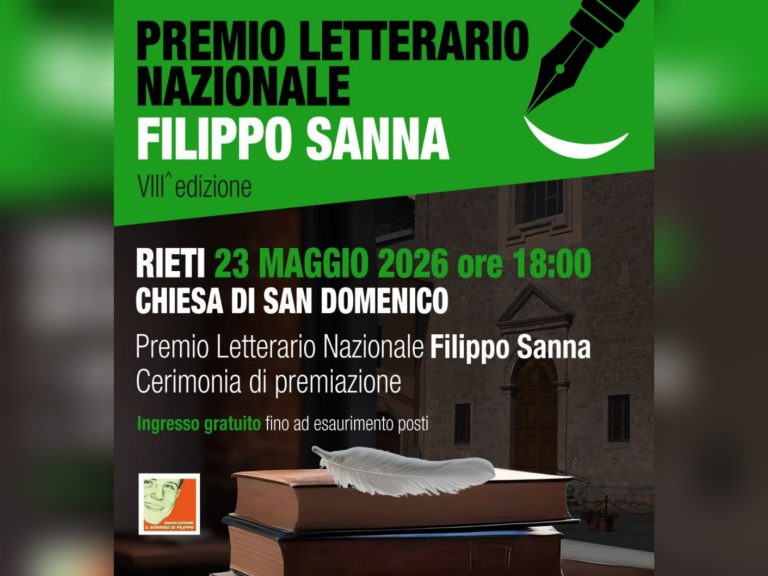 Sabato 23 maggio scopriremo il vincitore del Premio Letterario Nazionale Filippo Sanna